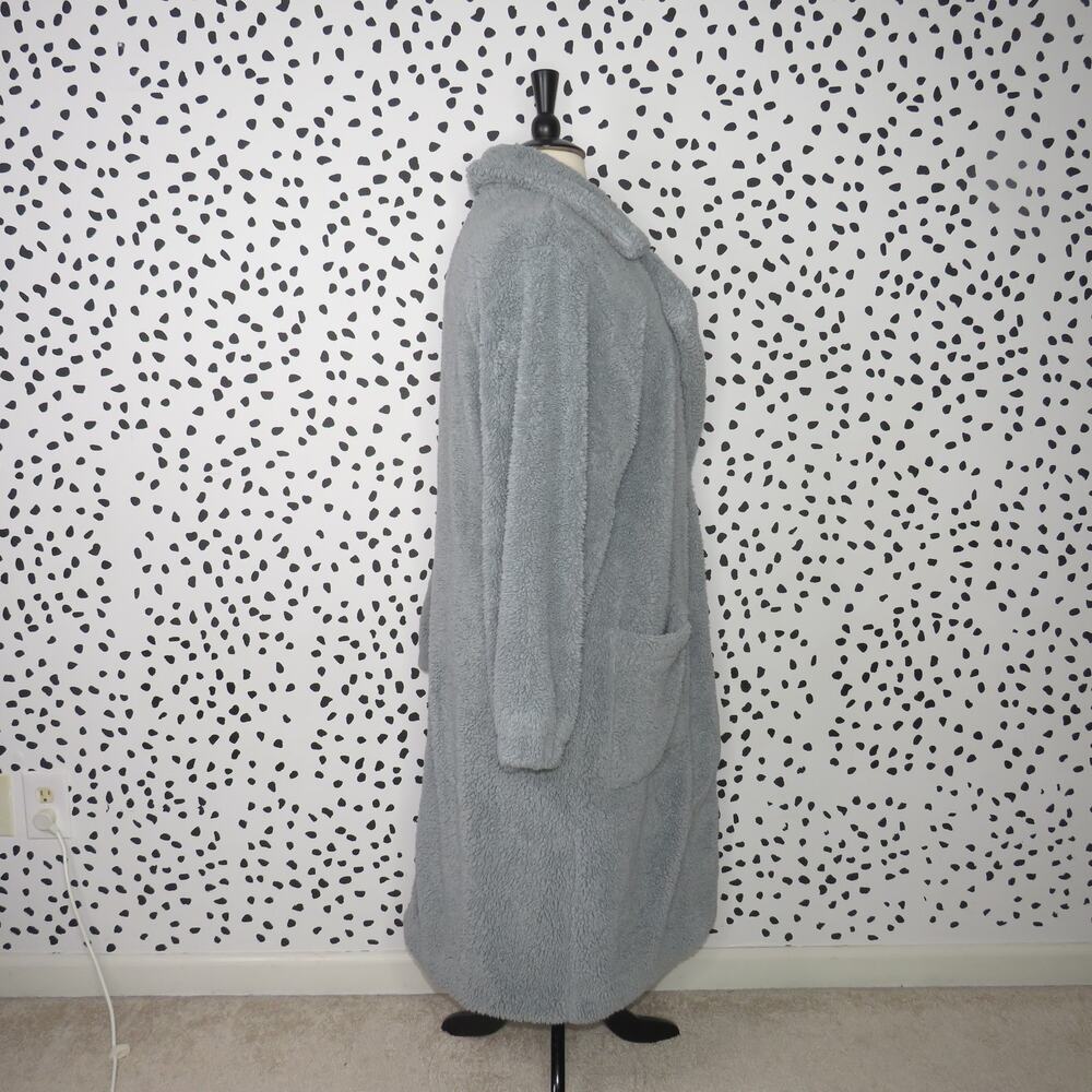 Free People Blue Tessa Teddy Sherpa Oversized Longline Coat - Picture 9 of 12